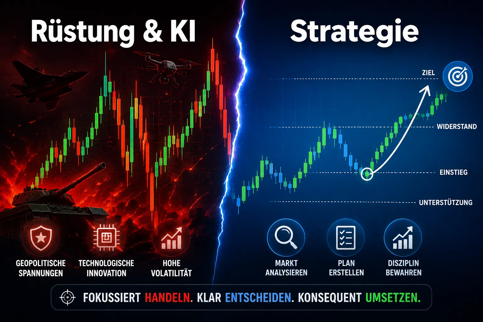 Volatilität traden: Swing-Trading-Strategien für Rüstungs- und KI-Aktien mit großen Kurssprüngen 1 Alternative Strategien wenn Volatilität zu hoch wird