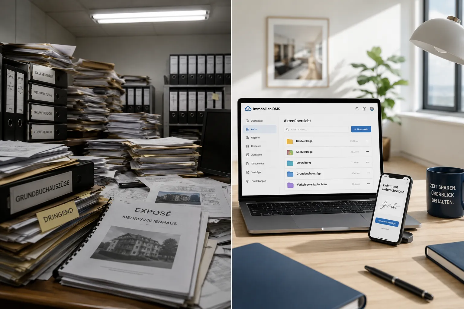 Cloud-Büro für Immobilienmakler: Sicher und hybrid arbeiten mit digitalen Akten und Team-Workflows 2 Cloud-Büro vs. klassisches Büro: Was ändert sich wirklich?