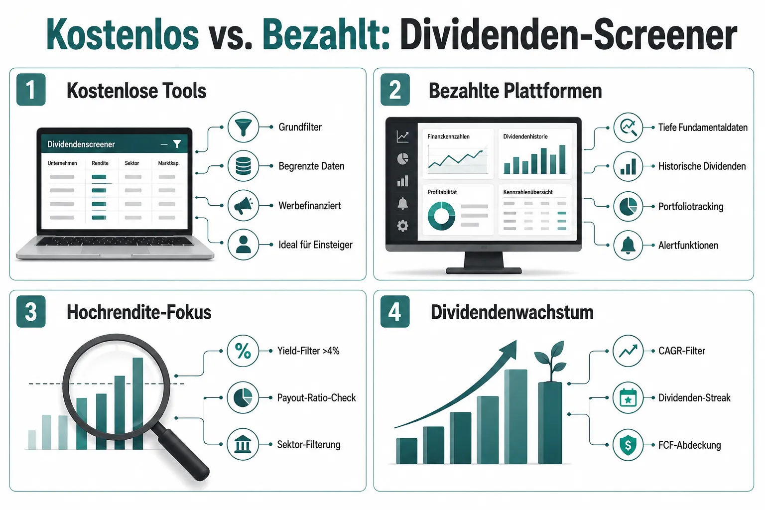 Best Dividend Stock Screeners and Tools: How to Find Reliable Income Stocks Without Guesswork 1 Die besten kostenlosen Dividenden-Screener-Tools im Überblick