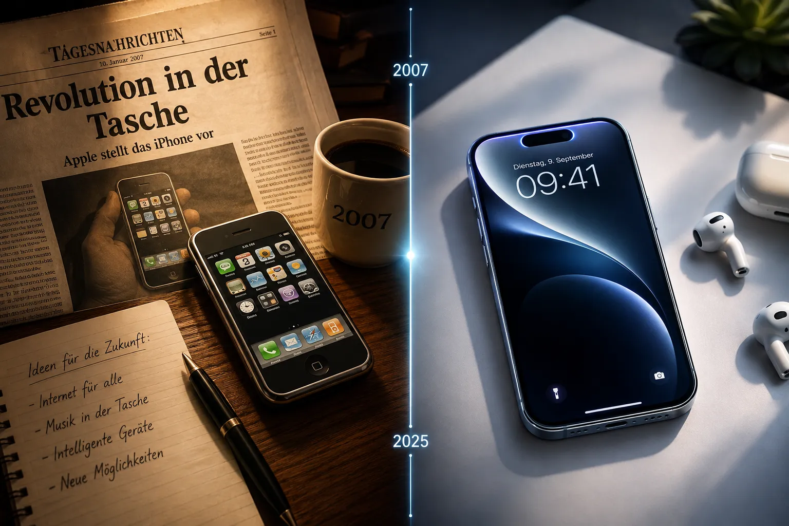 Die Geschichte vom iPhone: Von Steve Jobs' Vision bis zur KI-Ära 1 Die wichtigsten Fakten auf einen Blick