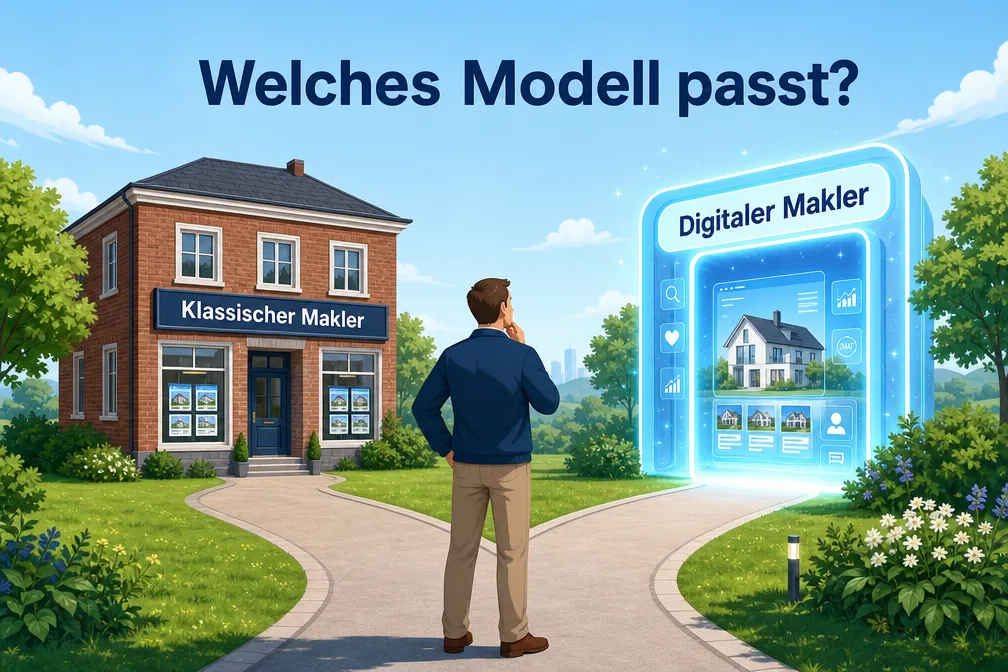 Digitale Makler vs. klassische Immobilienmakler: Kosten, Leistungen und wann sich welches Modell lohnt 2 Digitaler Makler für Vermietung oder nur für Verkauf?