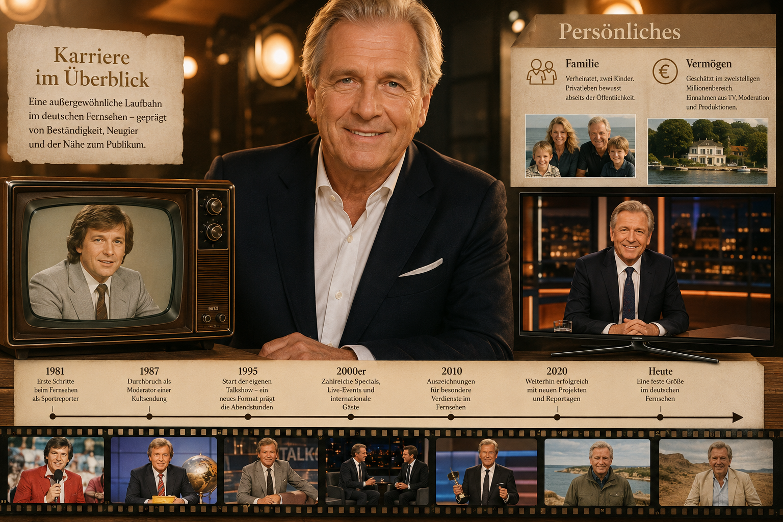 jessica stockmann heute 1 Elegant collage-style () editorial image showing a timeline of a German TV presenter's career milestones, featuring a