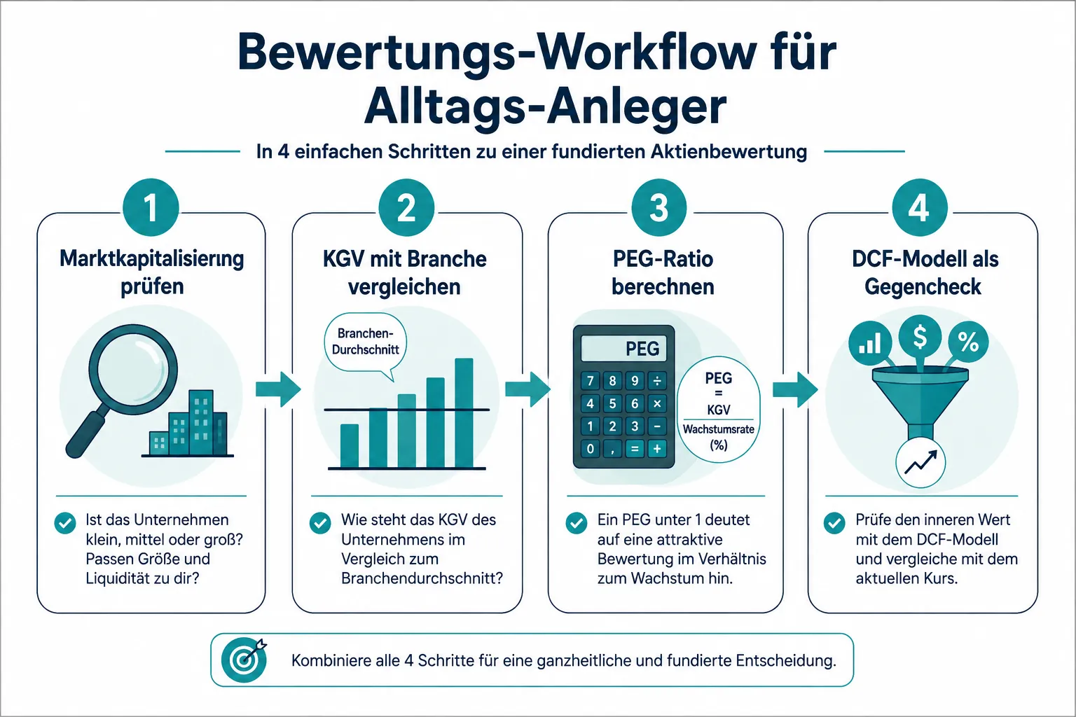 Stock Valuation Methods Explained: How P/E, PEG, and DCF Really Work for Everyday Investors 1 Ist ein niedriges KGV immer besser als ein hohes?