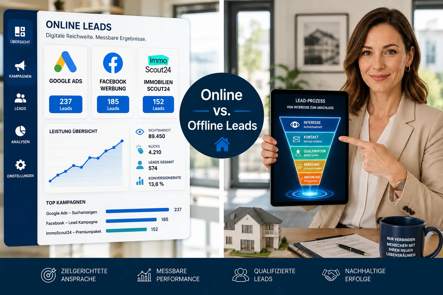Die 10 besten Lead-Quellen für Immobilienmakler 2026: Online-Strategien, Kooperationen und KI-Tools im Vergleich 1 Key Takeaways