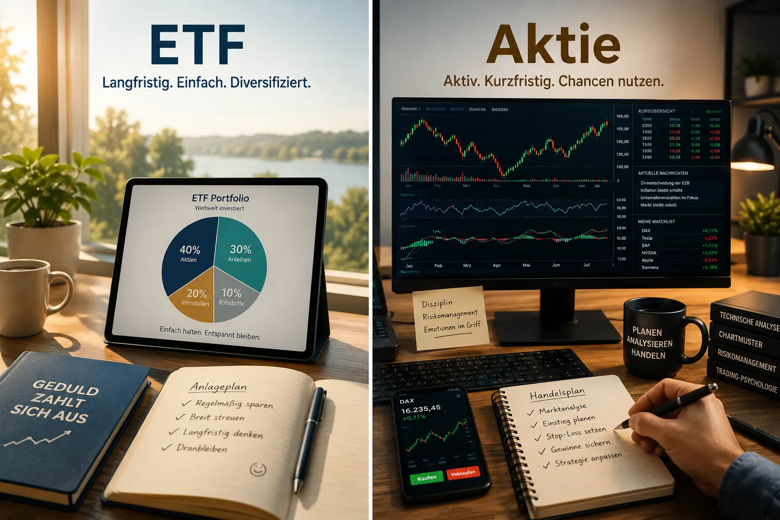 ETFs vs. Einzelaktien: Welche Strategie passt zu deinem Risiko- und Renditeprofil? 1 Key Takeaways