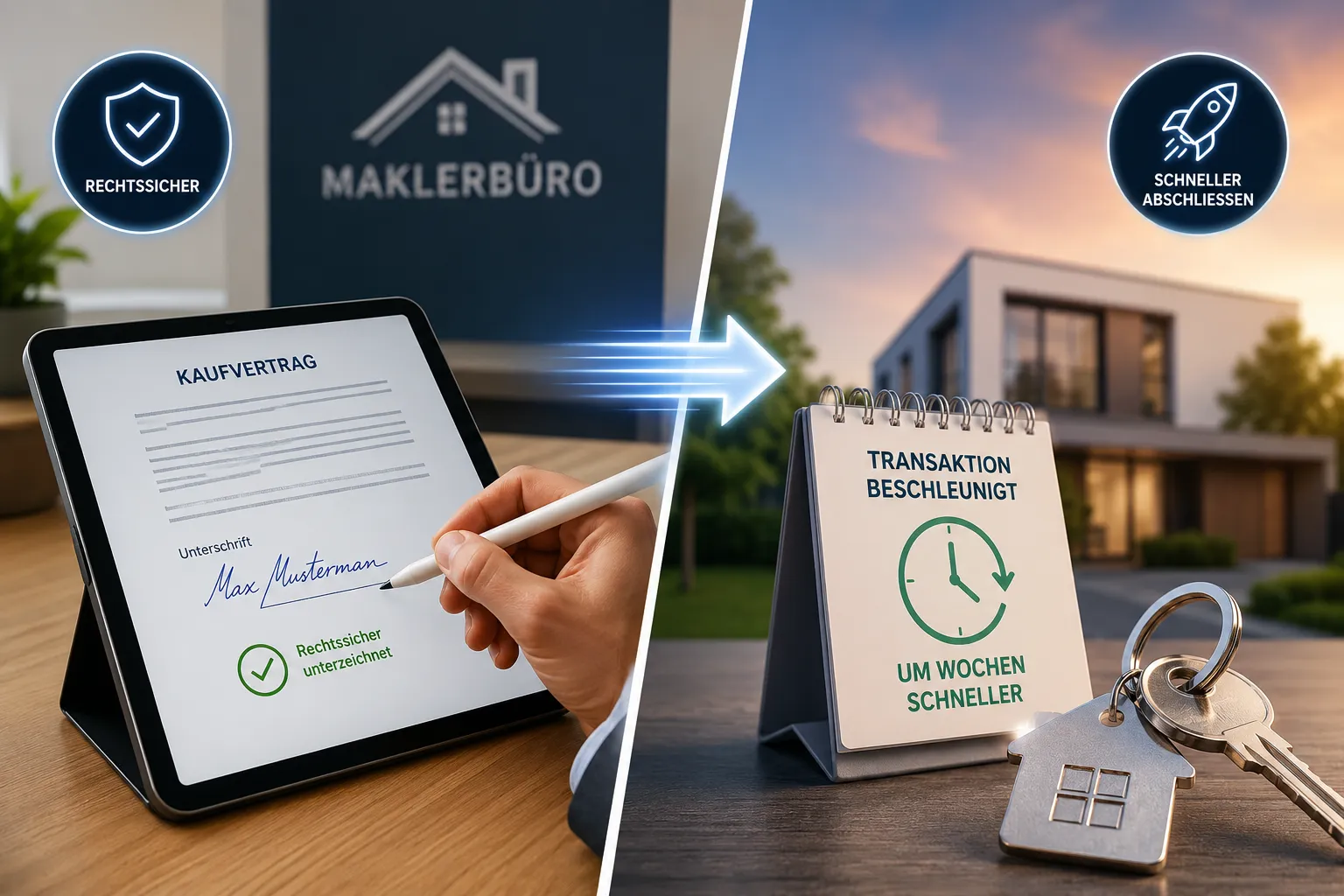 Digitale Signaturen im Maklerbüro: Rechtssicher unterschreiben und Transaktionen um Wochen beschleunigen 1 Key Takeaways