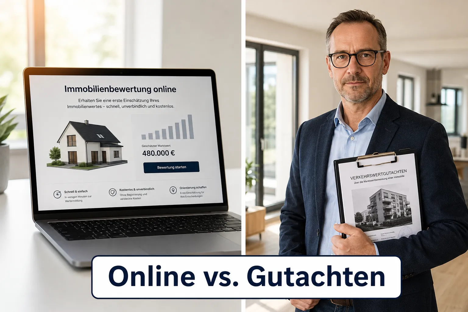 Immobilien bewerten lassen: Kostenlose Online-Tools vs. professionelles Gutachten im Vergleich 1 Key Takeaways