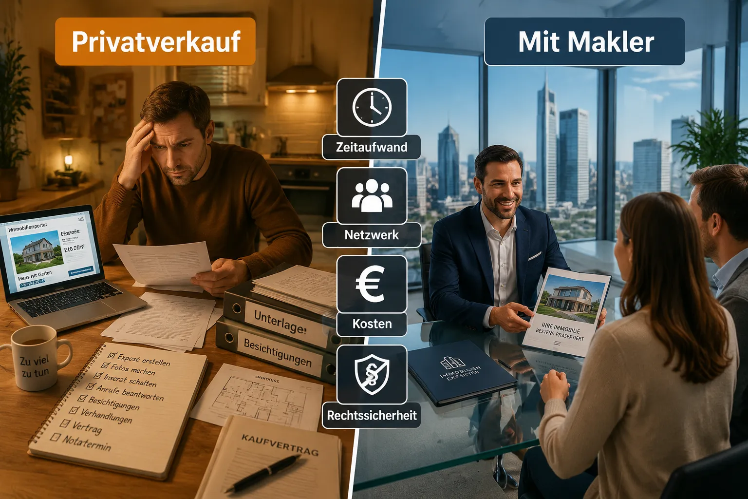 Wann brauche ich wirklich einen Makler? Entscheidungsguide mit Szenarien für unterschiedliche Immobilientypen 2 Makler vs. privat verkaufen: Vor- und Nachteile im Vergleich