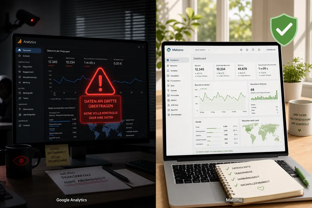 Matomo: Datenschutzkonforme Web-Analyse zur Optimierung deiner Website 2 Matomo vs. Google Analytics: Datenschutzvergleich
