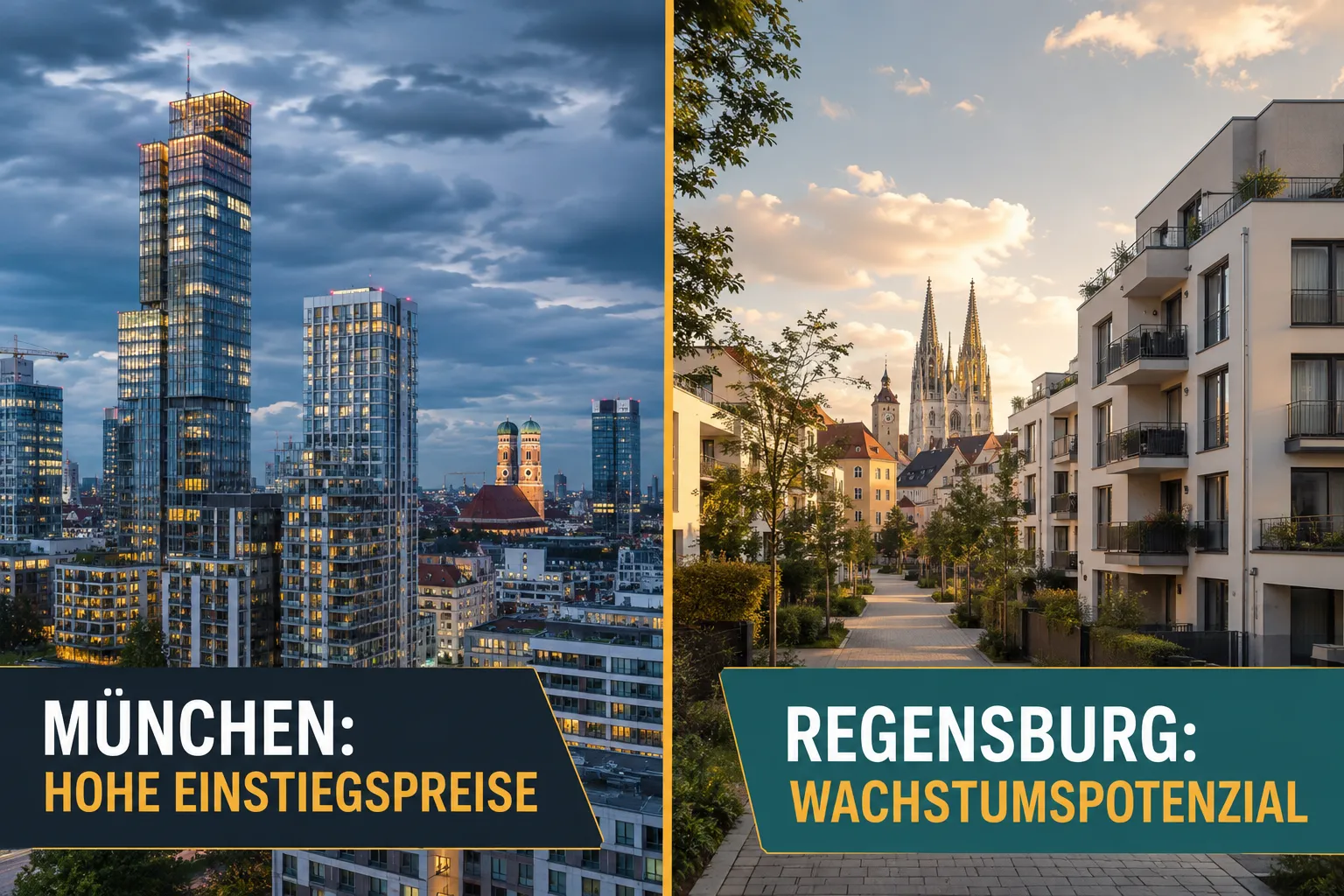 Regensburg Immobilienmarkt für Makler: Wie Sie vom Preisboom in Secondary Cities profitieren 2 Regensburg vs. München: Was ist der Unterschied für Immobilienmakler?