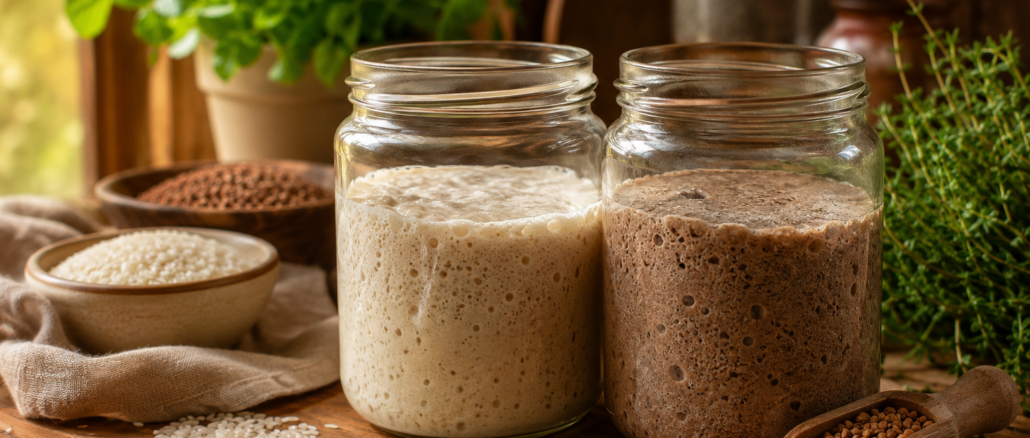 Sauerteig aus glutenfreiem Mehl züchten: Reis- und Buchweizen-Guide