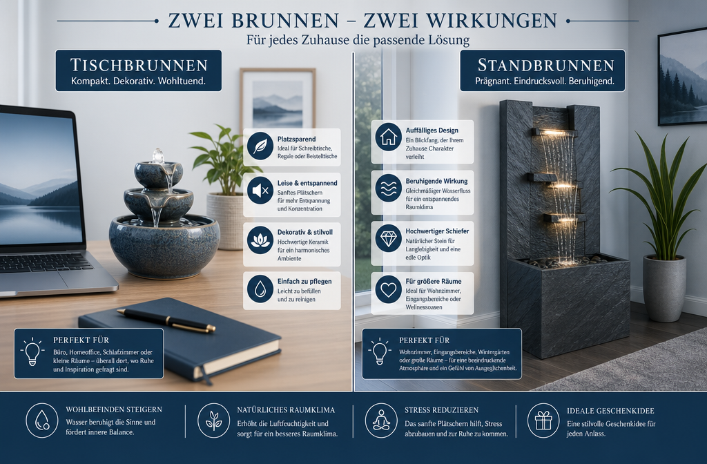 Zimmerbrunnen im Homeoffice: Beruhigendes Plätschern richtig platzieren 1 Stören Zimmerbrunnen bei Videokonferenzen oder Zoom Calls