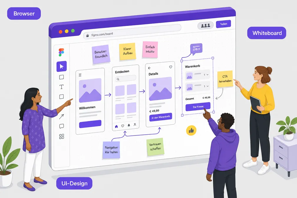 Figma: Visuelle Konzepte, Whiteboards und Designs direkt im Browser entwickeln 1 Was ist Figma und wie funktioniert es?