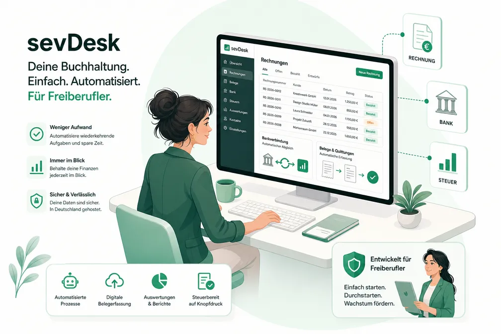 sevDesk: Wie du deine Buchhaltung als Selbstständiger endlich automatisierst 1 Was ist sevDesk und wie funktioniert es für Freelancer?