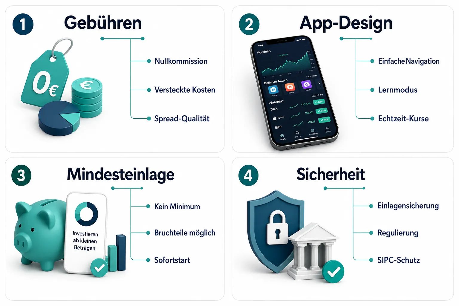 Best Stock Brokers for Beginners in 2026: Fees, Apps, and Features Compared for First‑Time Investors 1 Was macht einen guten Broker für Anfänger aus