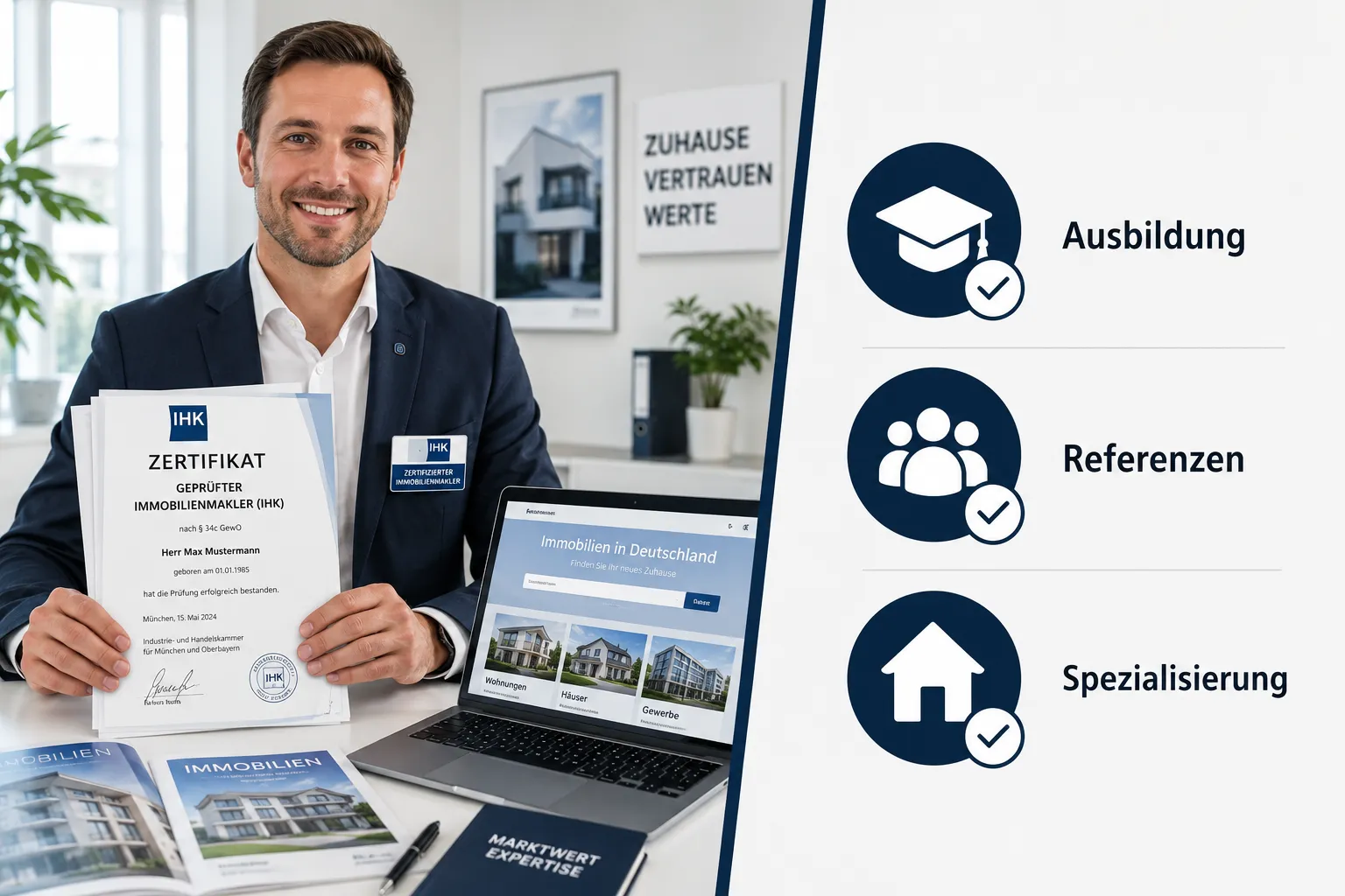 Guten Immobilienmakler finden: 20 Prüfkriterien, die wirklich auf Qualität schließen lassen 1 Was macht einen guten Immobilienmakler in Deutschland aus?