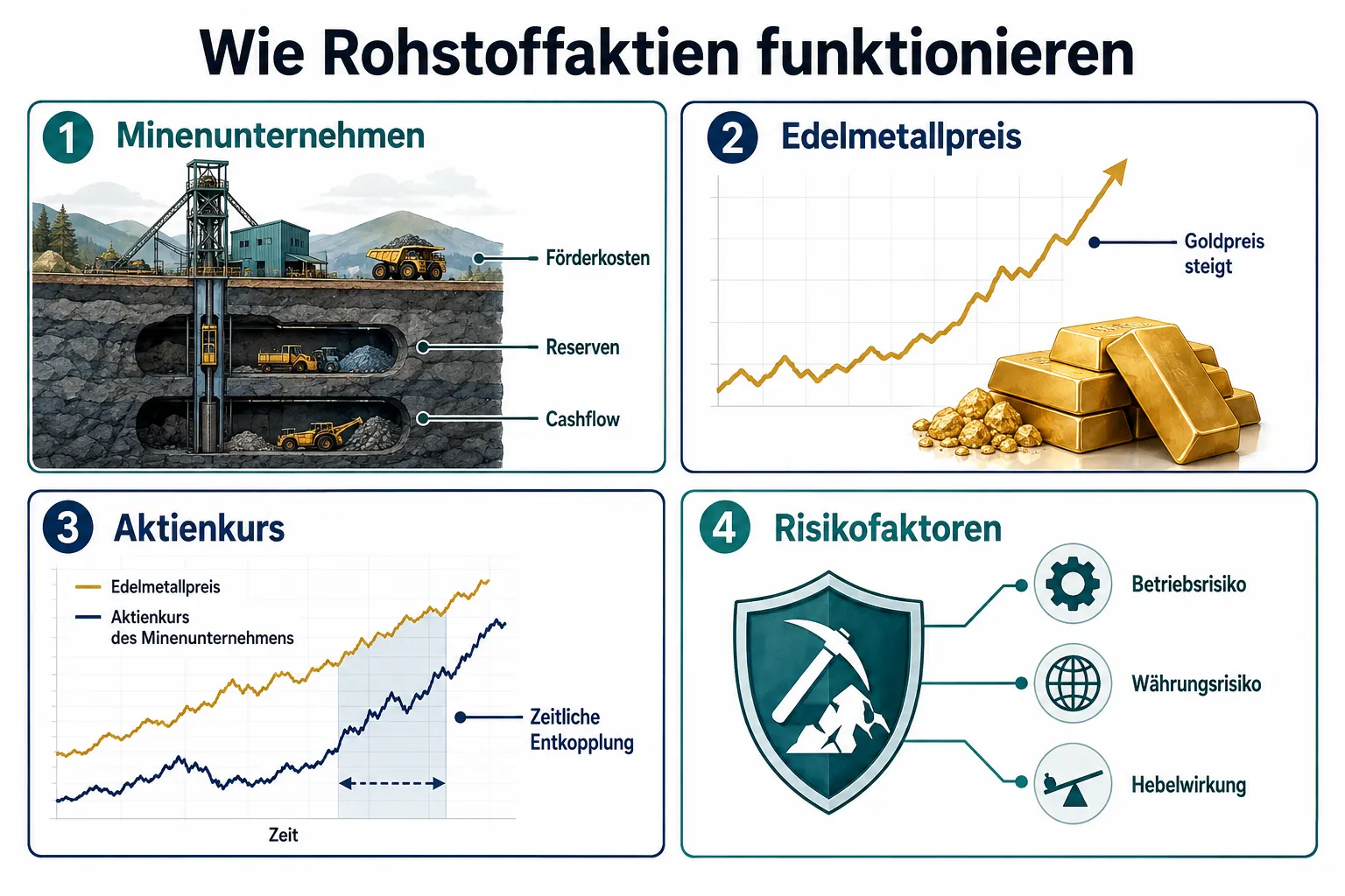 Rohstoffaktien bei neuen Hochs der Edelmetallpreise: Historische Muster und Einstiegsfallen 1 Was sind Rohstoffaktien und wie funktionieren sie?
