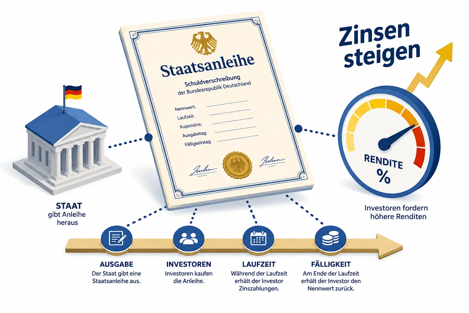 Warum Staatsanleihen wieder interessant werden: Was steigende Zinsen für Aktienanleger bedeuten 1 Was sind Staatsanleihen und wie funktionieren sie?