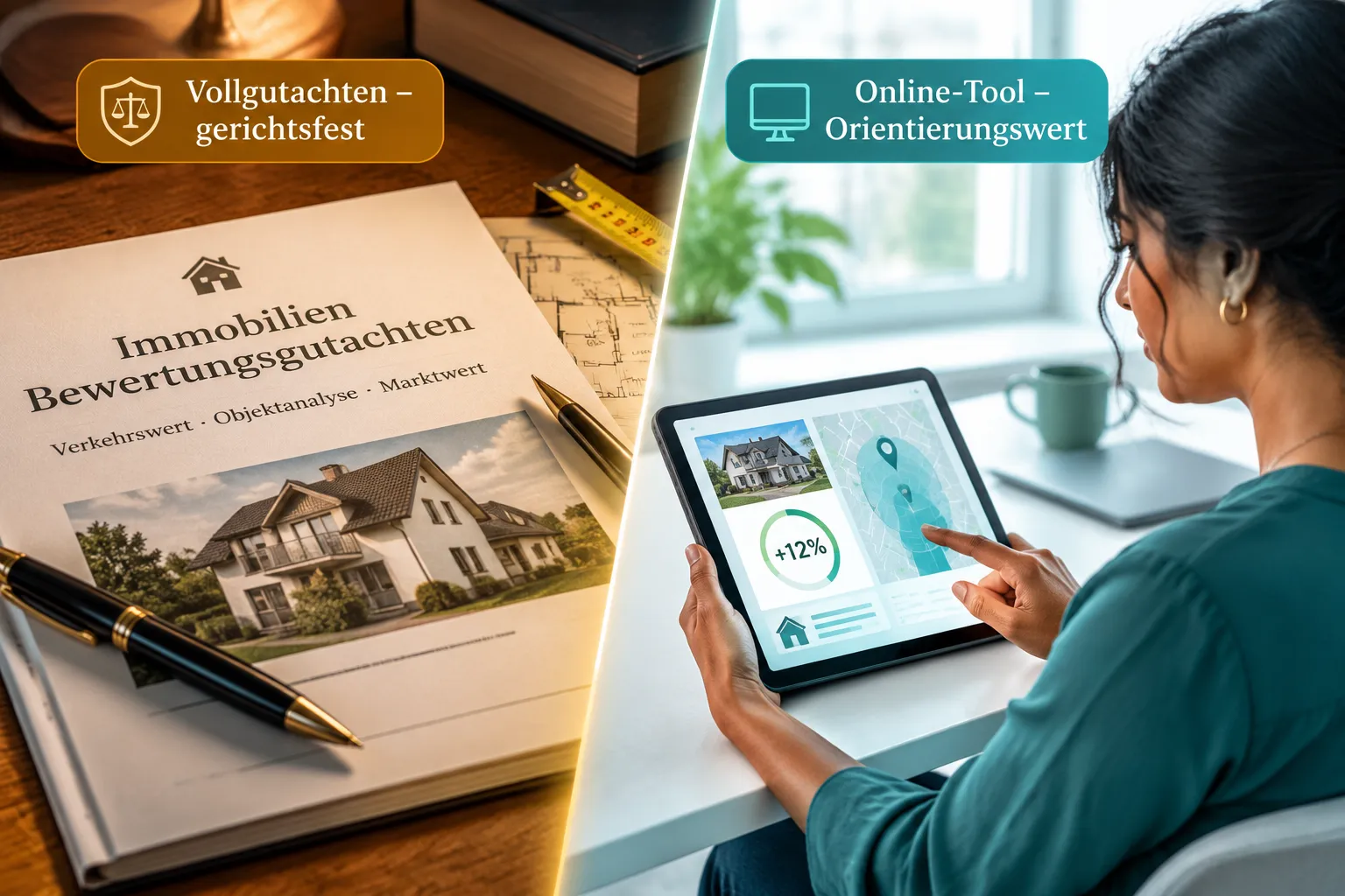 Immobilienbewertung Tools im Vergleich: Online-Rechner, App-Bewertungen und professionelle Gutachter im Praxistest 2 Welche Immobilienbewertung brauche ich für den Verkauf?