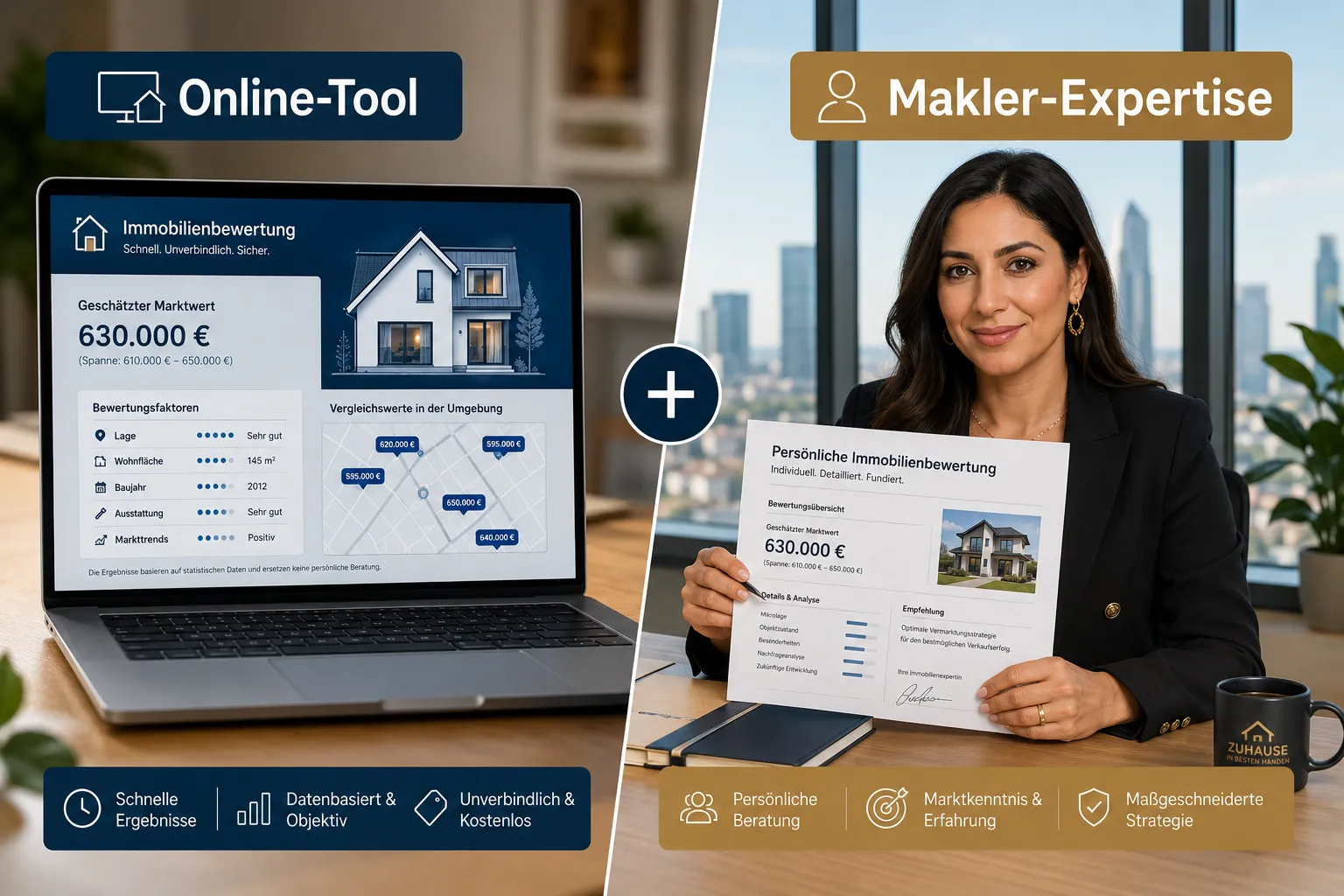 Online-Immobilienbewertung vs. Makler-Expertise: Wann sich das persönliche Gutachten auszahlt 1 Wie genau sind Online-Immobilienbewertungen wirklich?