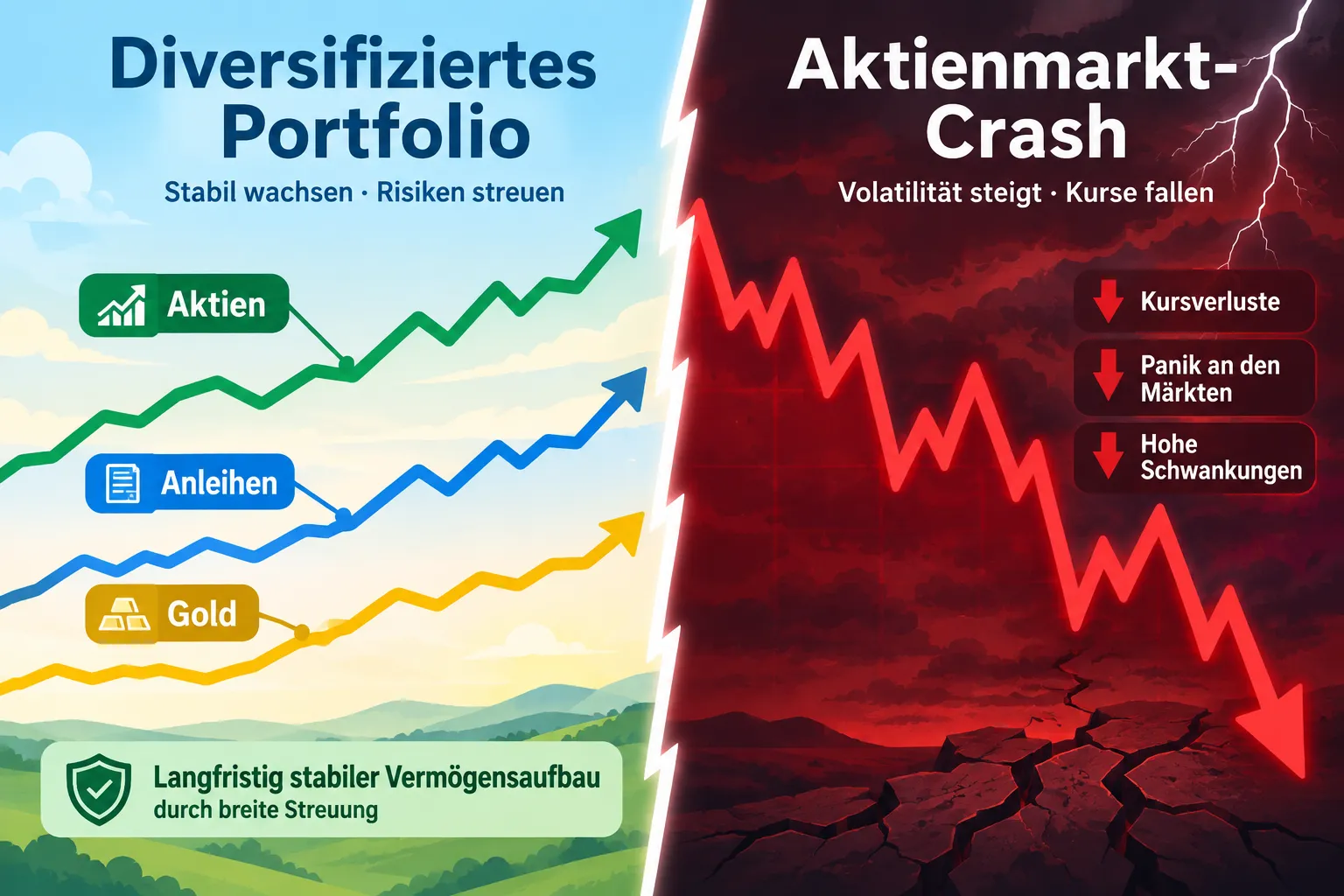 Marktvolatilität und Crash-Angst: Was Bankratgeber Anlegern aktuell zur Risikostreuung empfehlen 1 Wie schütze ich mein Portfolio vor Marktcrashs