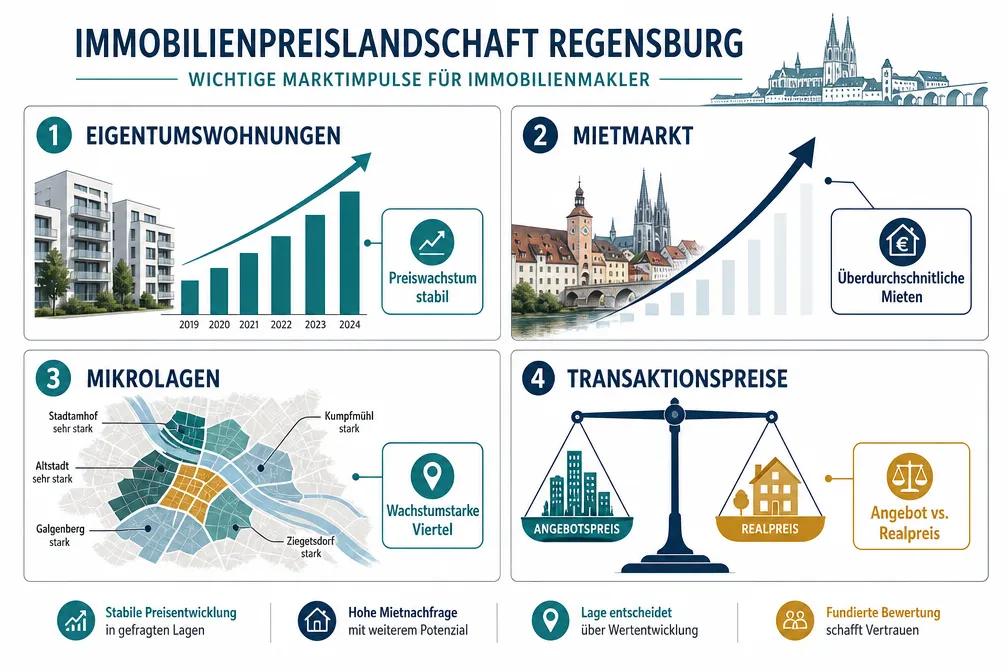 Regensburg Immobilienmarkt für Makler: Wie Sie vom Preisboom in Secondary Cities profitieren 1 Wie sieht der Regensburg Immobilienmarkt für Makler aktuell aus?
