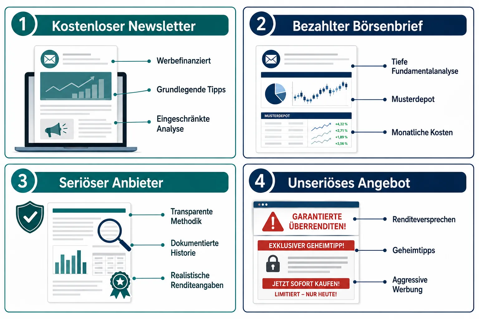 Aktien-Newsletter im Vergleich: Welche Börsenbriefe sich für Privatanleger wirklich lohnen 1 Aktien-Newsletter im Vergleich: Kostenlos vs. kostenpflichtig