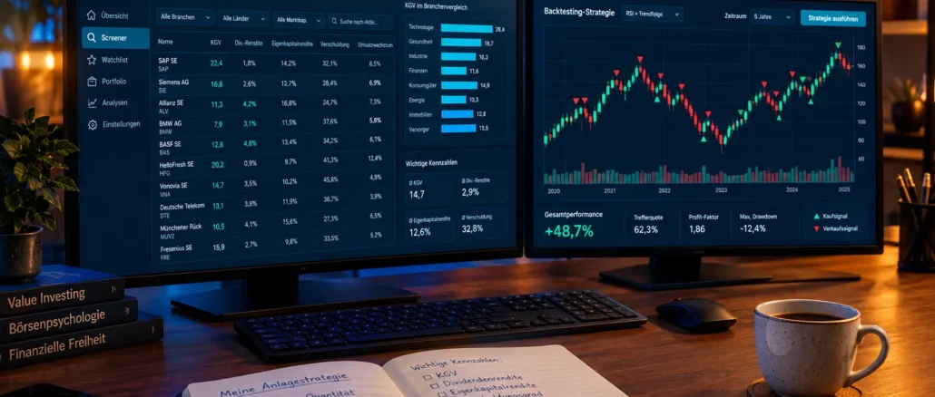 aktienanalyse-software-im-vergleich-kgv-daten-bilanzanalyse-alerts-und-backtesti Aktienanalyse-Software im Vergleich: KGV-Daten, Bilanzanalyse, Alerts und Backtesting