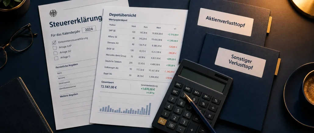 Aktienverluste steuerlich verrechnen: Verlusttopf, Aktiengewinne und typische Fehler