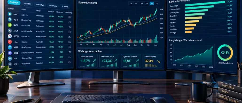 Beste Aktien-Screener für Wachstumswerte: Tools für Umsatzwachstum, Margen und Kursdynamik im Vergleich