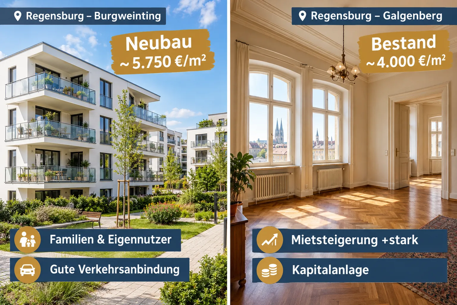 Regensburg als Immobilienstandort: Welche Viertel für Käufer und Anleger besonders spannend sind 2 Beste Gegenden in Regensburg für Kapitalanlage und Vermietung