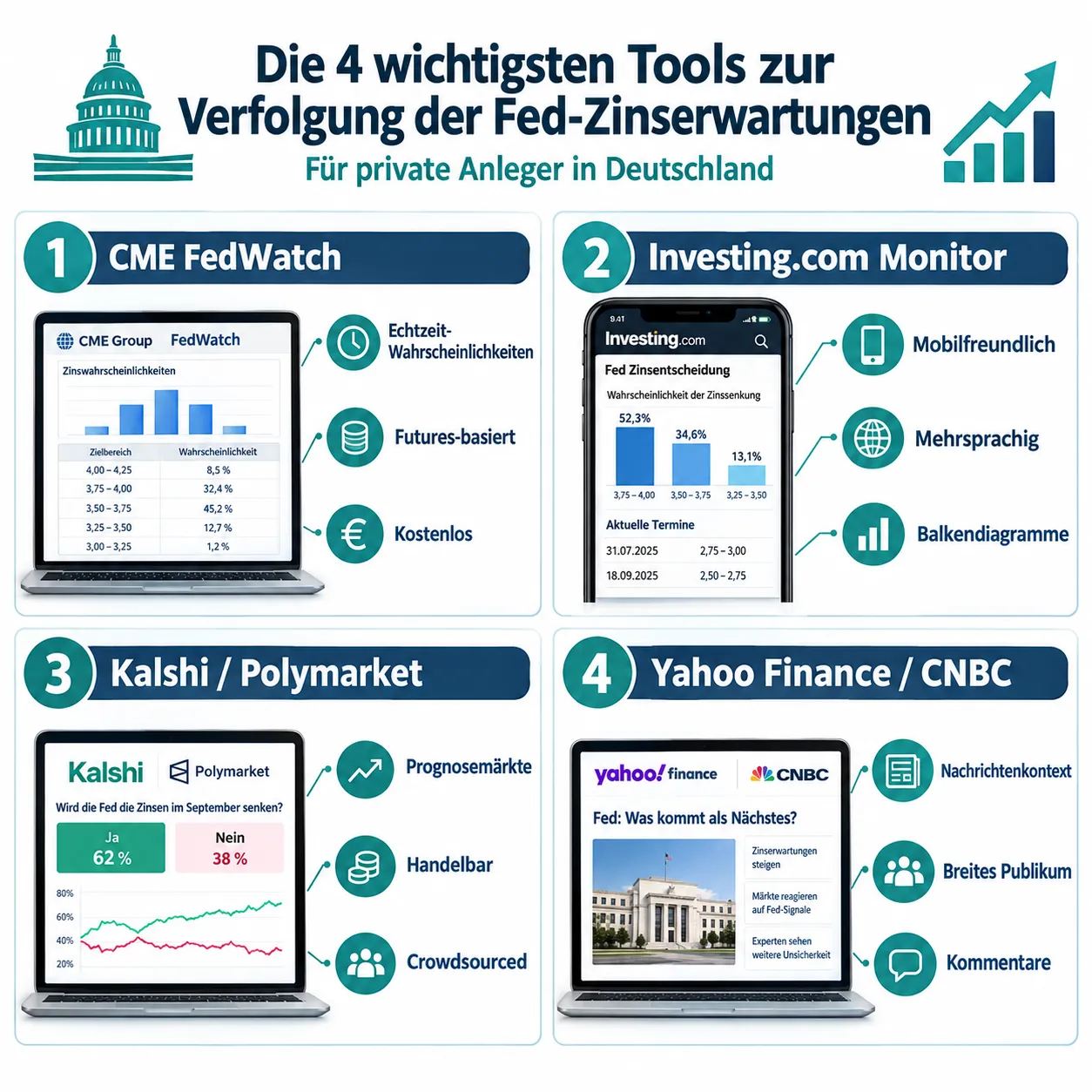 Fed Rate Hike Odds live verfolgen: Die besten Tools und Websites für Privatanleger 1 Die besten Websites zum Fed Rate Hike Odds live verfolgen