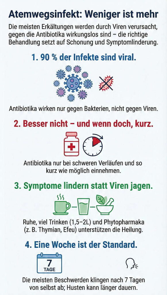 Symptomatische Behandlung von ARVI: Was empfehlen Ärzte? 1 erkaeltung infografik