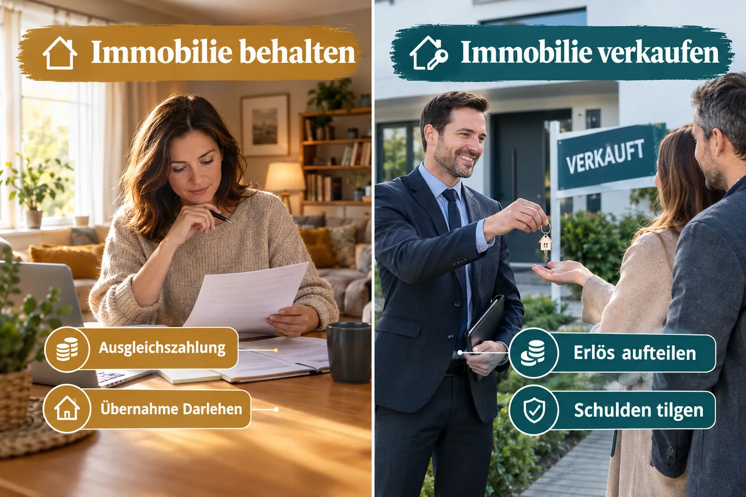 Immobilie verkaufen nach Scheidung: Maklerleitfaden für Bewertung, Zustimmung und Verkauf 2 Immobilie nach Scheidung verkaufen oder behalten: Was ist besser?