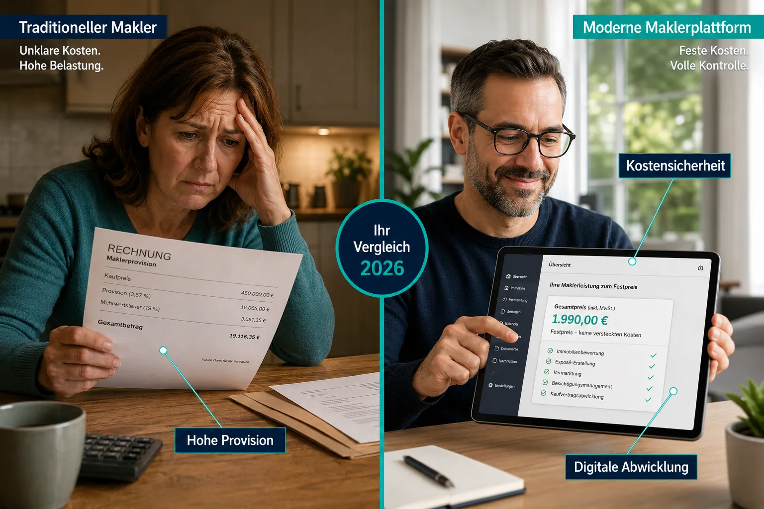 Trend 2026: Wie steigende Zinsen digitale Maklermodelle und Festpreisdienste für Verkäufer attraktiver machen 2 Kann ich mein Haus mit einem digitalen Makler statt einem klassischen Agenten verkaufen