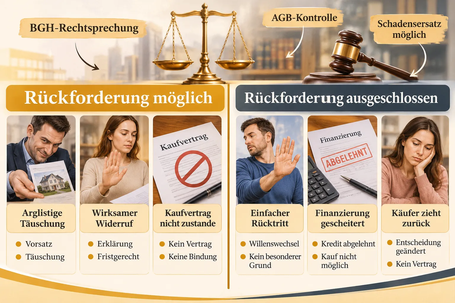 Maklerprovision bei Rücktritt vom Kaufvertrag: Rückzahlung, Schadensersatz und typische Streitfälle 2 Kann man die Maklerprovision zurückfordern, wenn der Kaufvertrag platzt?