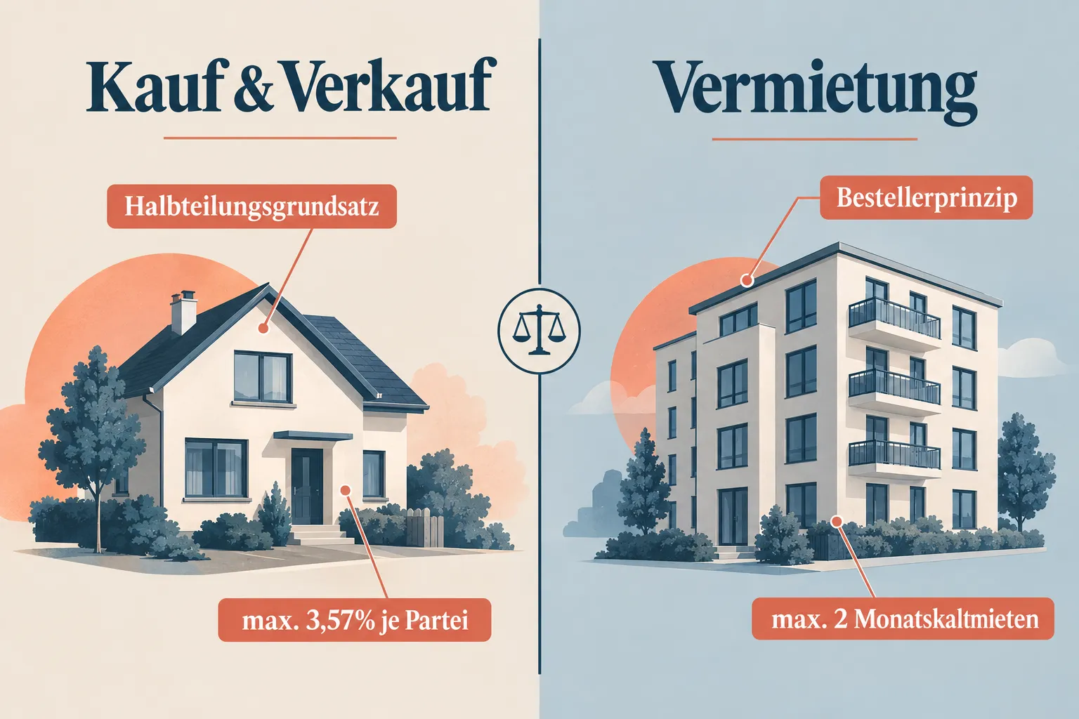 Maklerprovision berechnen: Rechenbeispiele für Kauf, Verkauf und Vermietung 2 Maklerprovision bei Vermietung: Bestellerprinzip und Berechnung