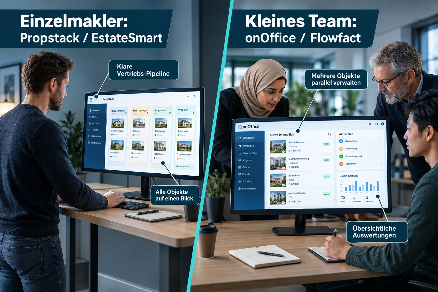 Beste Maklersoftware für kleine Immobilienbüros 2 Maklersoftware mit Immobilienexposé und Kundenmanagement