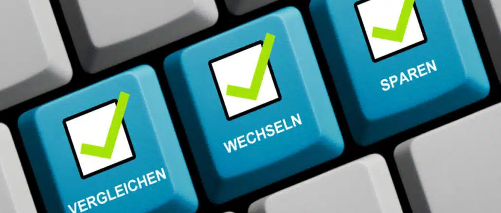 Mit einem Vergleichsportal Geld spare