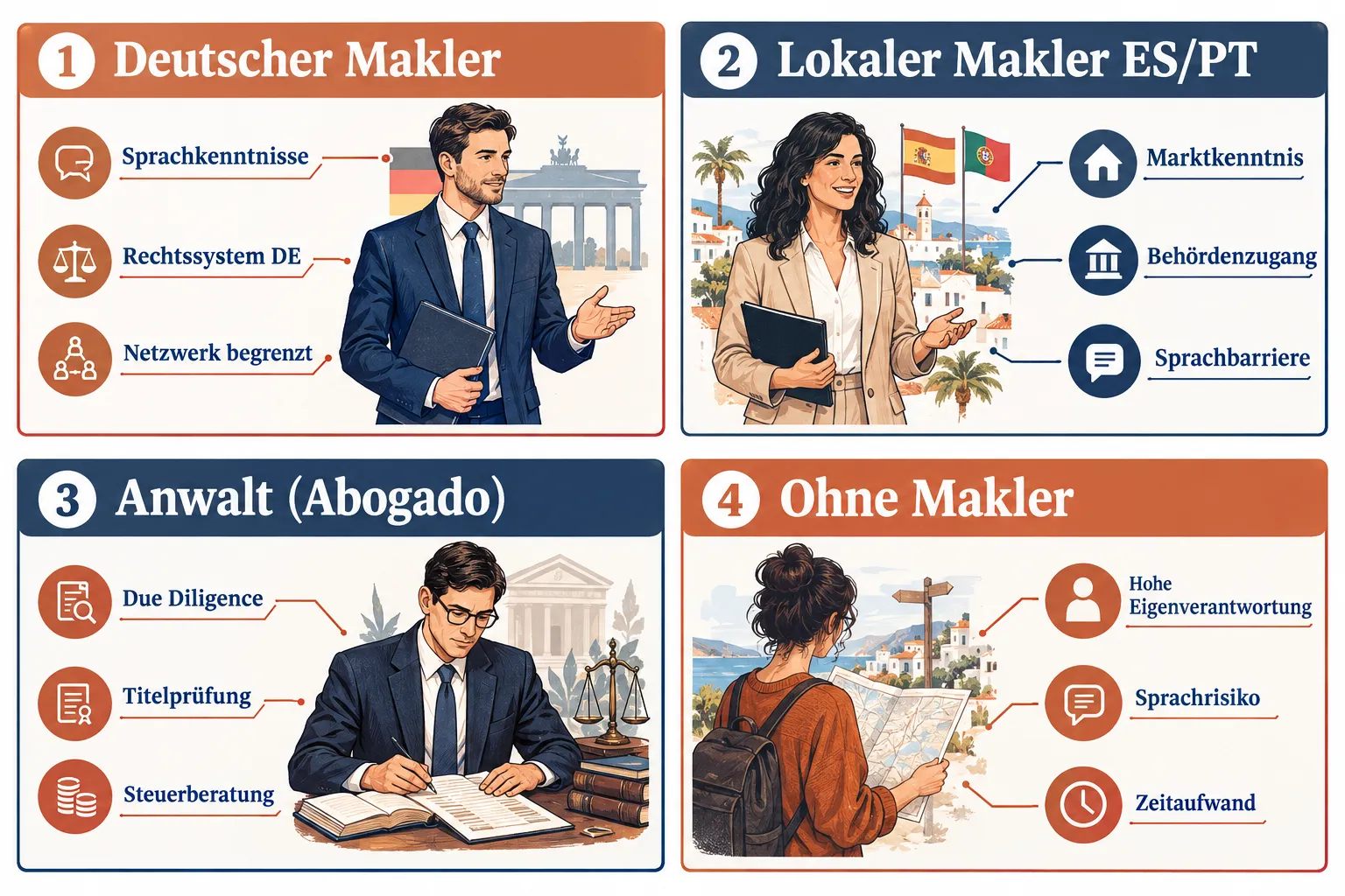 Unterschied zwischen deutschem und spanischem Immobilienmakler