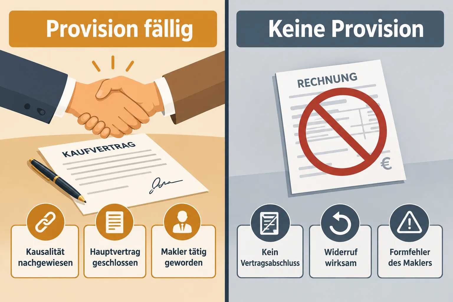 Maklervertrag kündigen: Kündigungsfristen, automatische Verlängerung und Folgen für die Provision 2 Unterschied zwischen Maklervertrag und Verkaufsauftrag