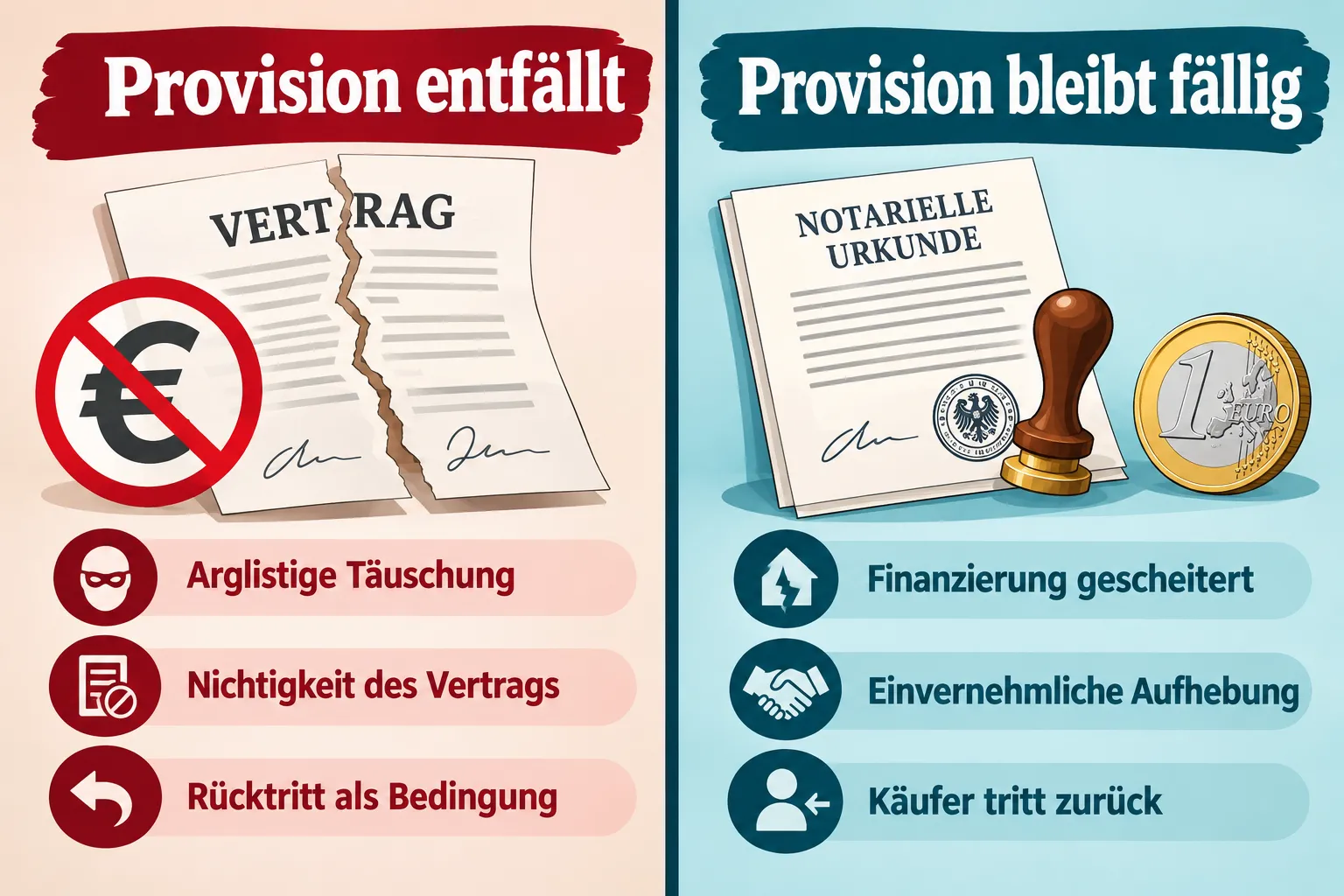 Maklerkosten bei geplatztem Immobilienkauf: Wann Provision trotzdem fällig wird 2 Unterschied zwischen Provisionsanspruch und Zahlungspflicht bei Immobilien