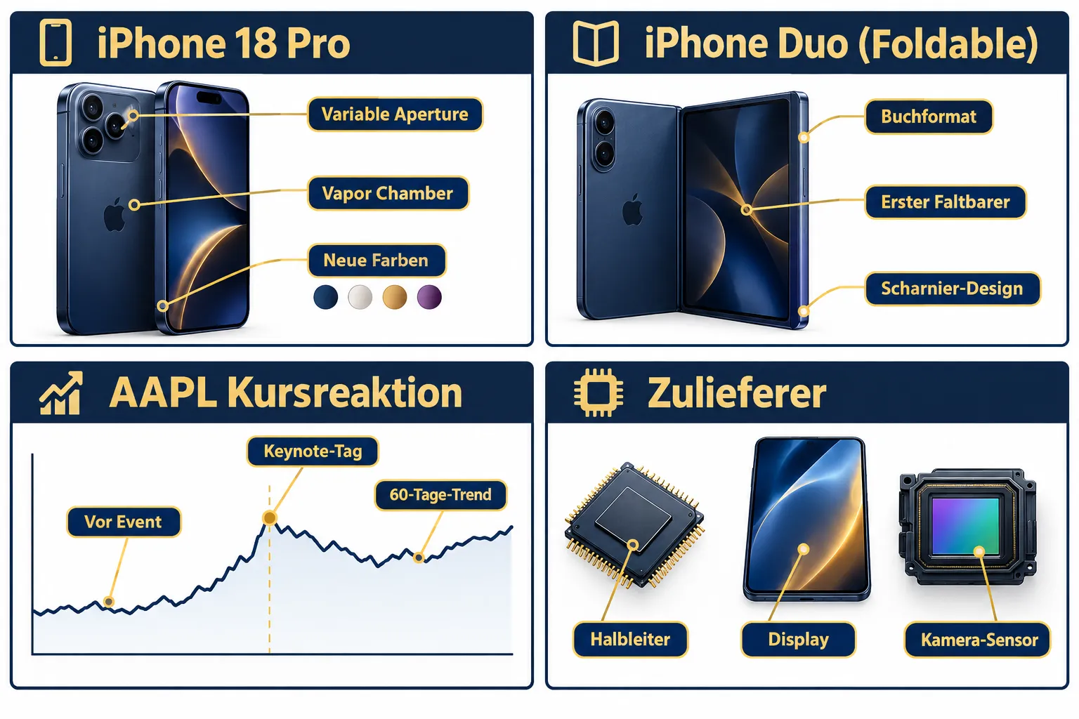 Wann findet das Apple iPhone 18 Event am 9. September 2026 statt?