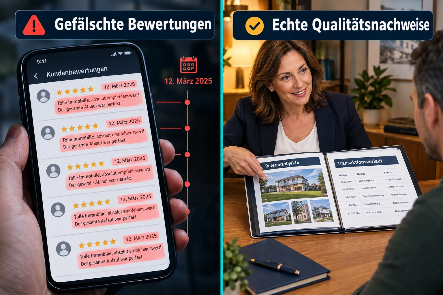 Warnsignale bei der Maklerwahl: Red Flags erkennen