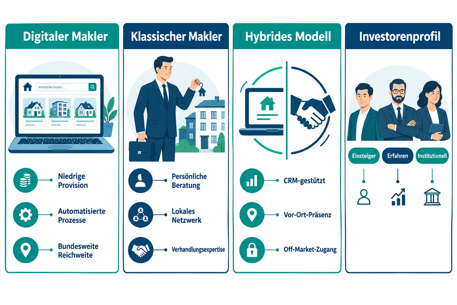 Was ist der Unterschied zwischen digitalen und klassischen Immobilienmaklern?