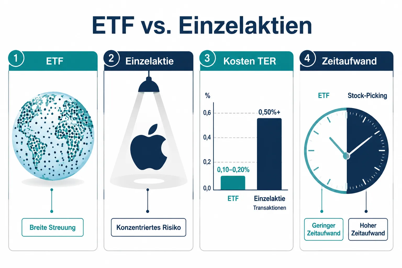 Was ist der Unterschied zwischen ETFs und Einzelaktien?