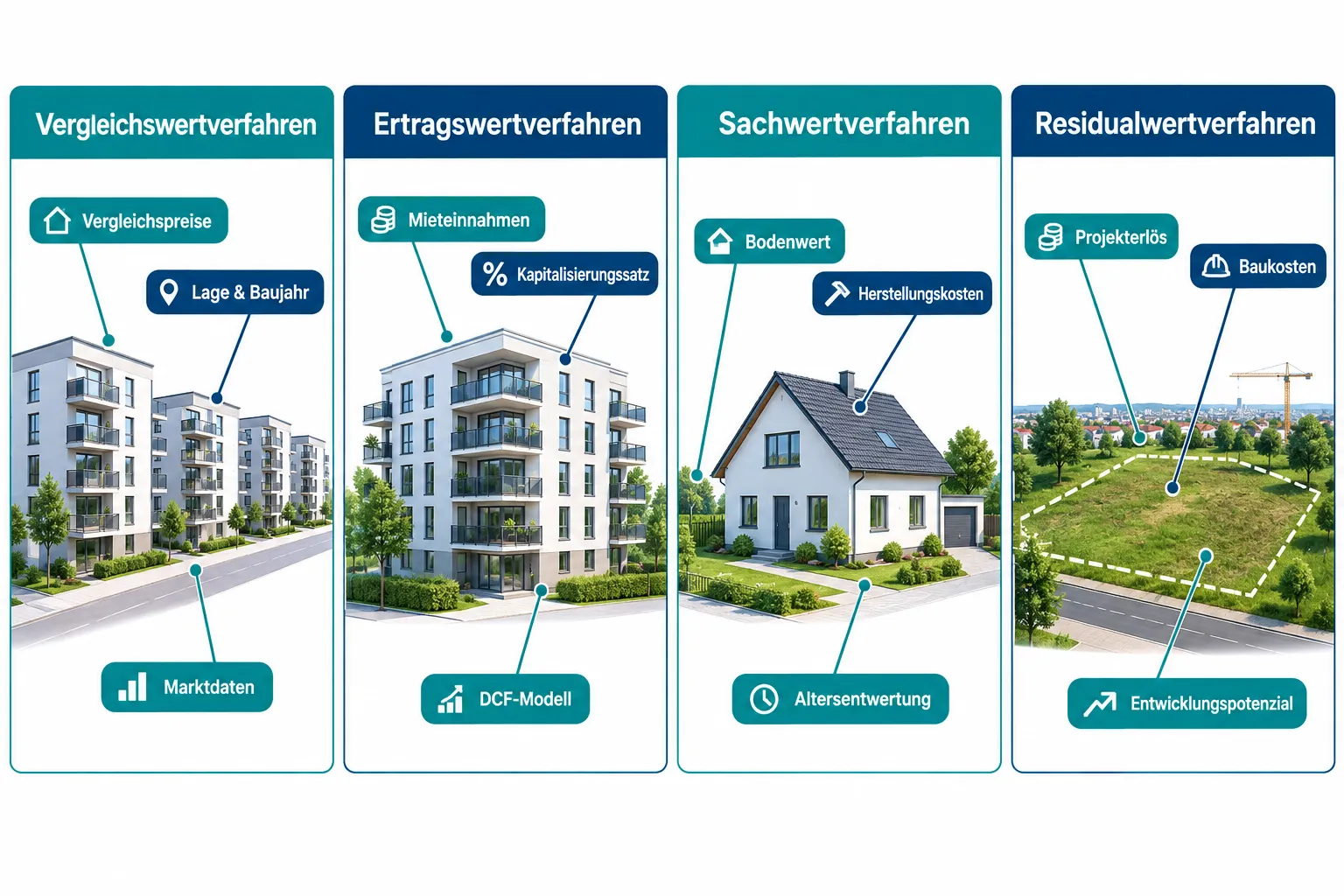 Immobilienbewertung: Welche Methode passt zu Haus, Wohnung oder Grundstück? 1 Was ist die Vergleichswertmethode bei Immobilien?
