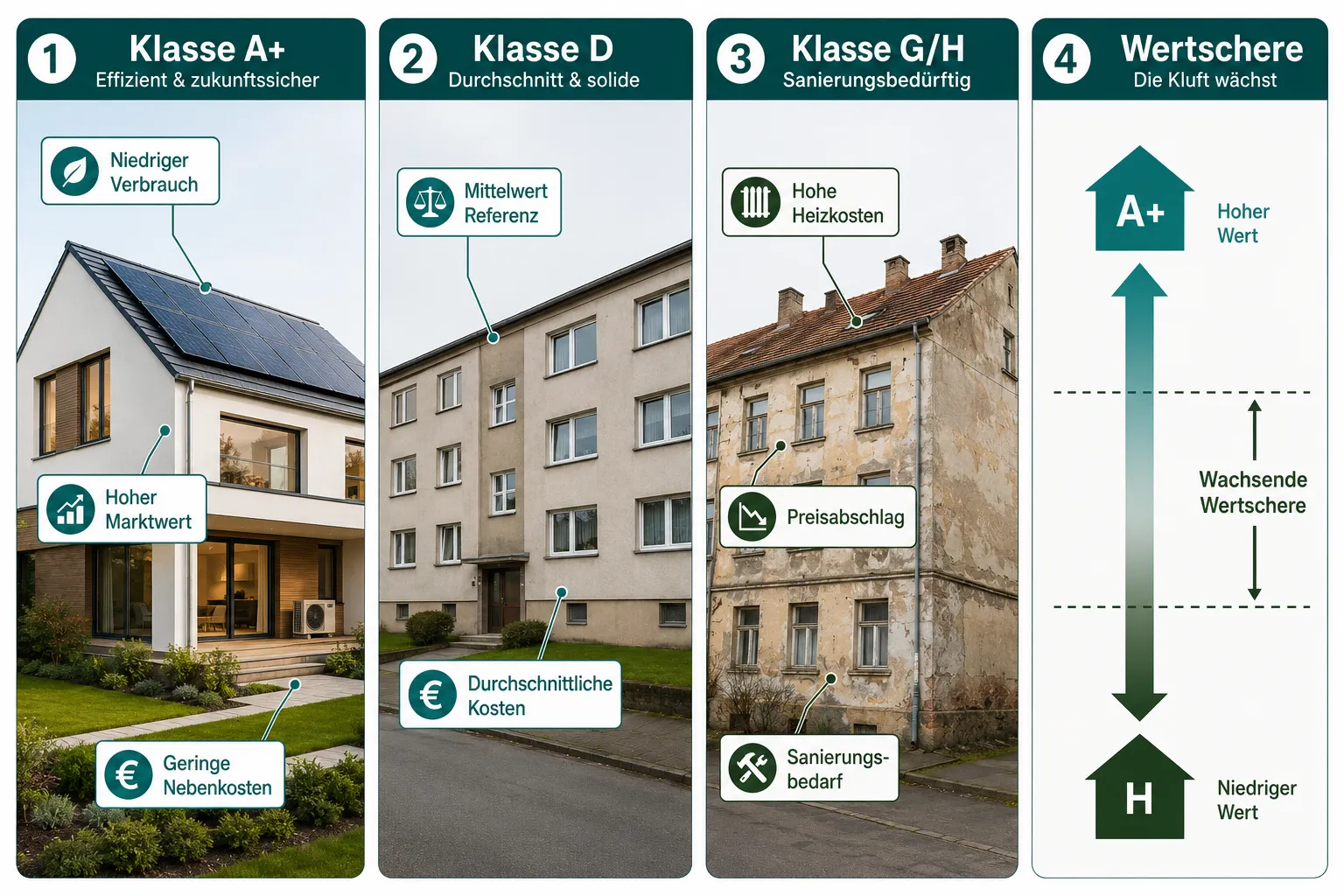 Was ist eine Energieeffizienzklasse und wie beeinflusst sie den Immobilienwert?