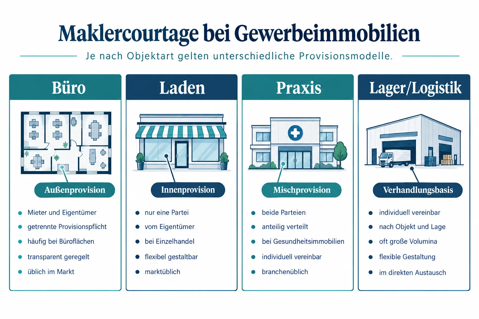 Maklercourtage bei Gewerbeimmobilien: Wer zahlt, welche Sätze gelten und was im Vertrag stehen muss 1 Was ist Maklercourtage bei Gewerbeimmobilien und wie funktioniert sie?