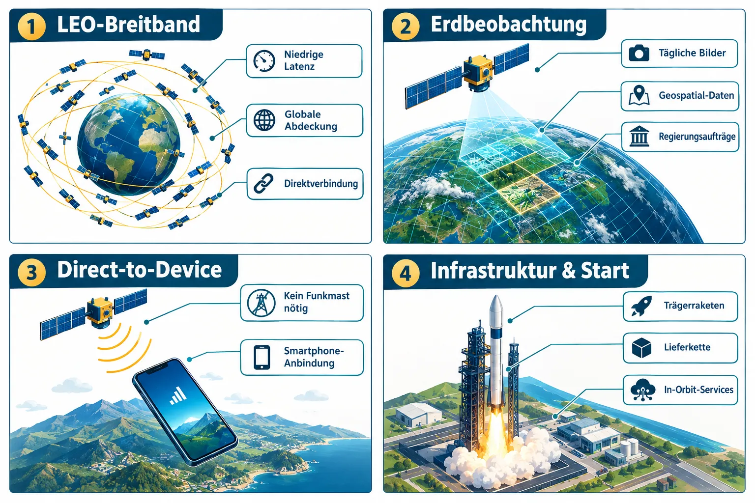 Satelliten-Kommunikation als Aktientrend: Welche Unternehmen vom Weltraum-Boom profitieren 1 Was ist Satellitenkommunikation und warum wird sie zum Aktientrend?